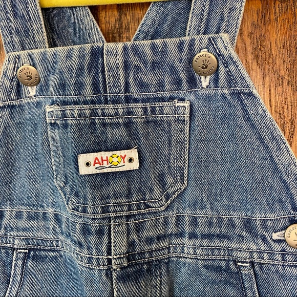 Carter’s baby Vintage Overall Denim Ahoy Sail boat 18M jeans - Picture 3 of 9